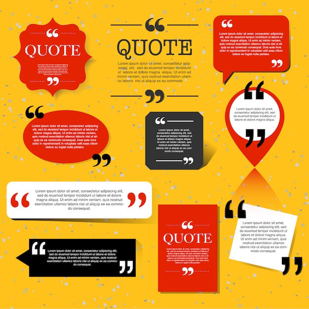 Retro Quotation mark speech bubble, quote block design element