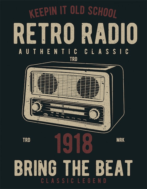 Retro Radio illustration design