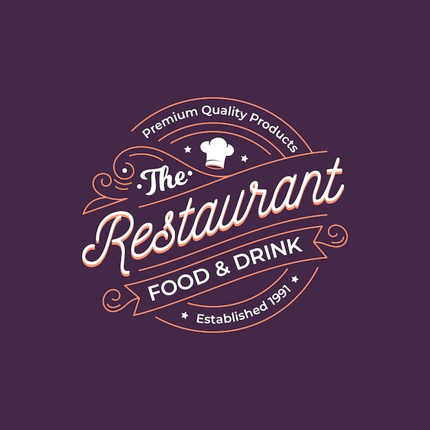 Retro restaurant logo