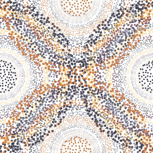 Retro Seamless Pattern with Circles