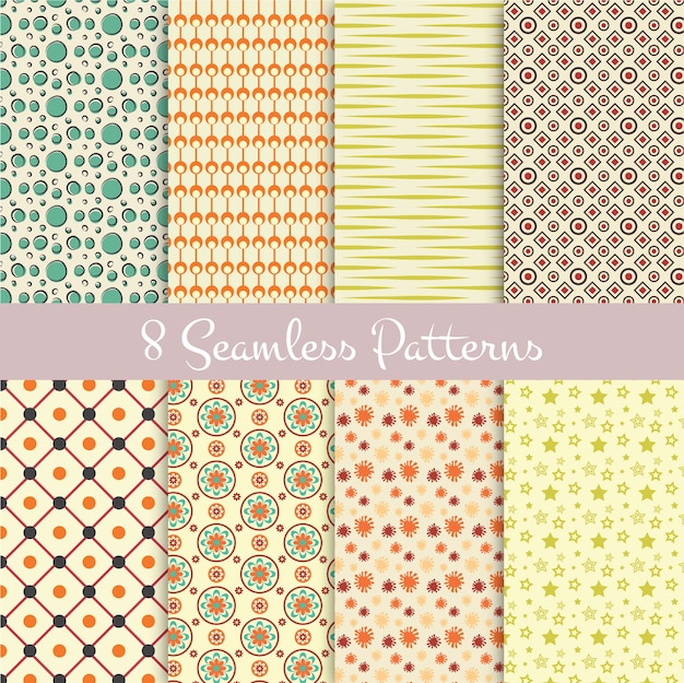 Retro seamless patterns