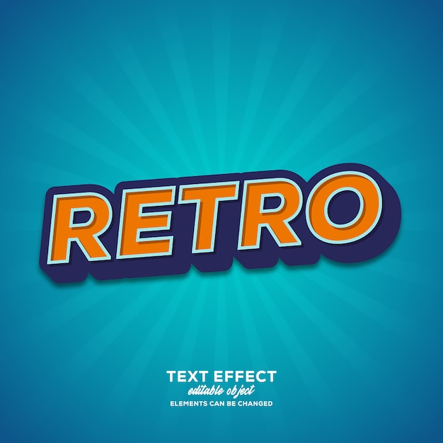 Retro Simple Text Effect With Modern Style