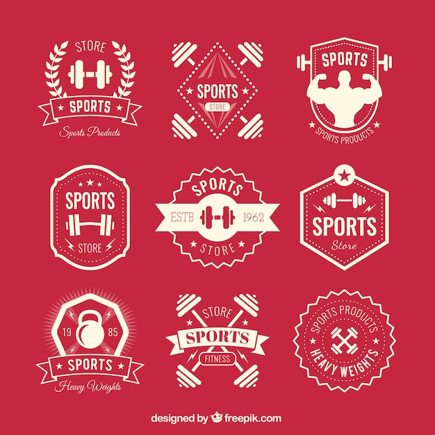 Vector retro sport badges