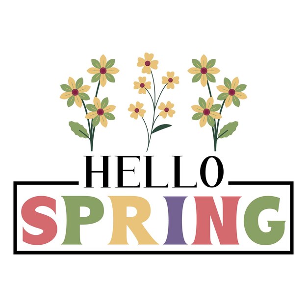 Vector retro spring svg design