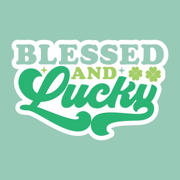 Vector retro st patricks sticker