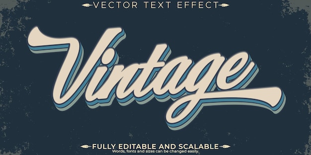 Retro sticker text effect editable 70s and 80s text style