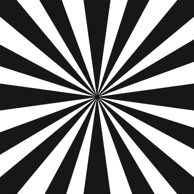 Retro stripe burst background Black ray beam