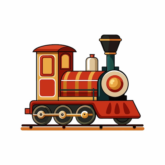 Retro style steam train illustration