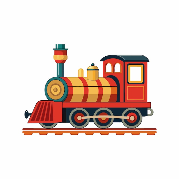 Retro style steam train illustration