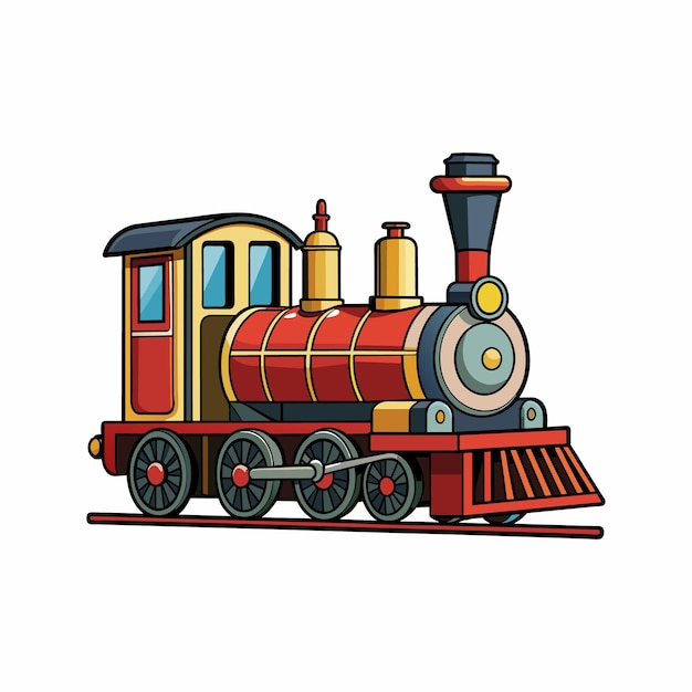 Retro style steam train illustration