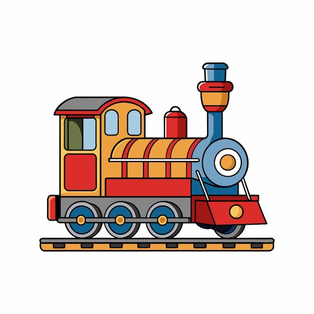 Retro style steam train illustration