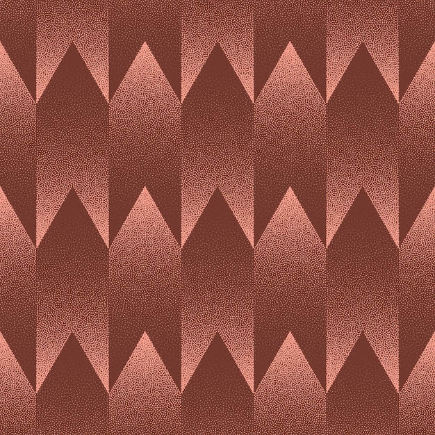 Retro Styled Cozy Seamless Pattern Trendy Vector Brown Funky Abstract Background