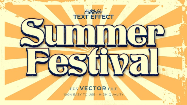 retro summer text in grunge style theme