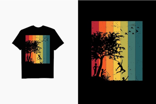 Retro  sunset retro vintage TShirt design 14