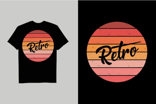 Retro sunset retro vintage TShirt design