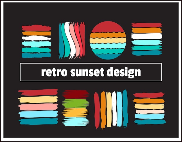 Retro Sunset Vibes TShirt Vintage Style