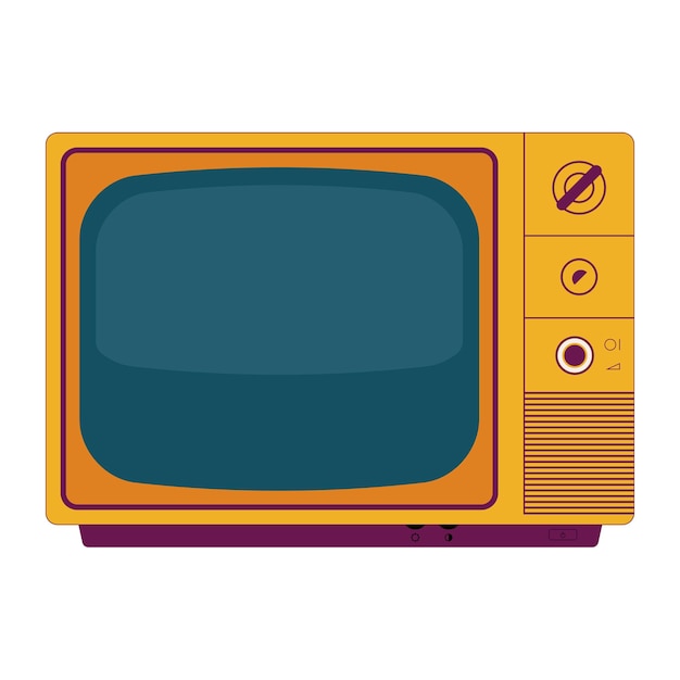 retro television set vector illustration