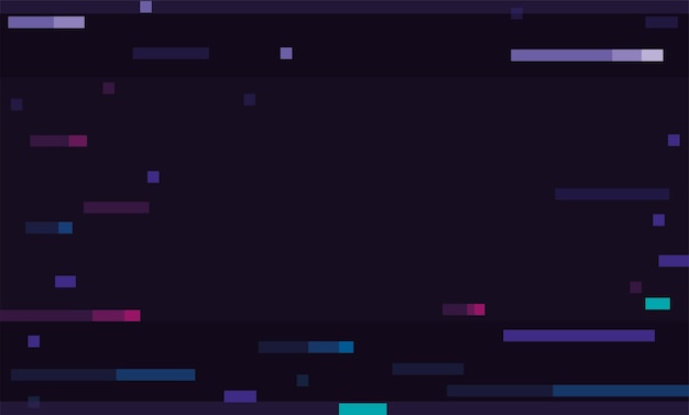 Vector retro template background with pixels like a vintage pixel video game screen