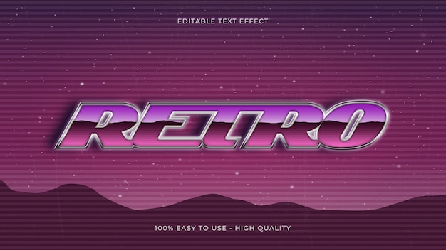 Retro text effect concept