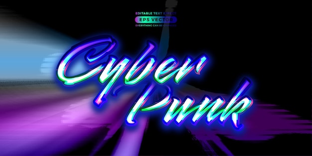 Retro text effect cyberpunk futuristic editable 80s classic style with experimental background ideal for poster flyer social media post with give them the rad 1980s touch