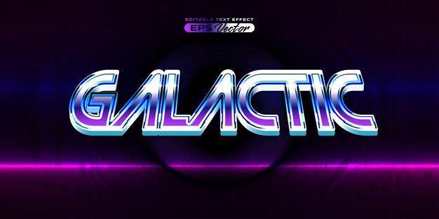 Vector retro text effect galactic futuristic editable 80s classic style with experimental background ideal for poster flyer social media post with give them the rad 1980s touch