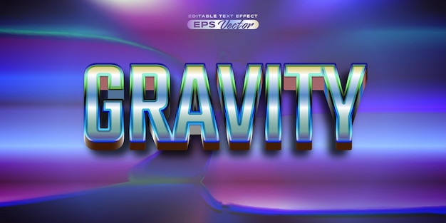 Retro text effect gravity futuristic editable 80s classic style with experimental background ideal for poster flyer social media post with give them the rad 1980s touch