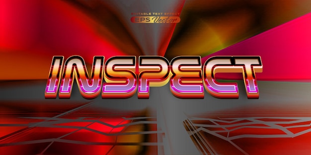 Retro text effect inspect futuristic editable 80s classic style with experimental background ideal for poster flyer social media post with give them the rad 1980s touch