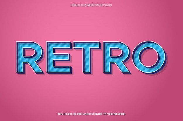 Retro text effect, instant  text effect.