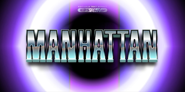 Retro text effect manhattan futuristic editable 80s classic style with experimental background ideal for poster flyer social media post with give them the rad 1980s touch