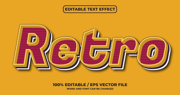 Retro text effect style