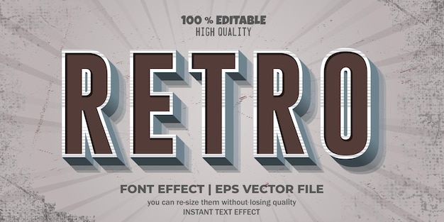 Retro text effect vintage style