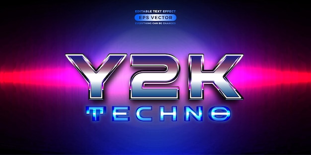 Retro text effect Y2K futuristic editable 80s classic style with experimental background ideal for poster flyer social media post with give them the rad 1980s touch