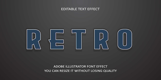 Retro text font effect