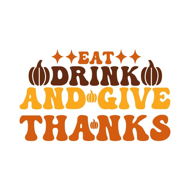 Vector retro thanksgiving svg design