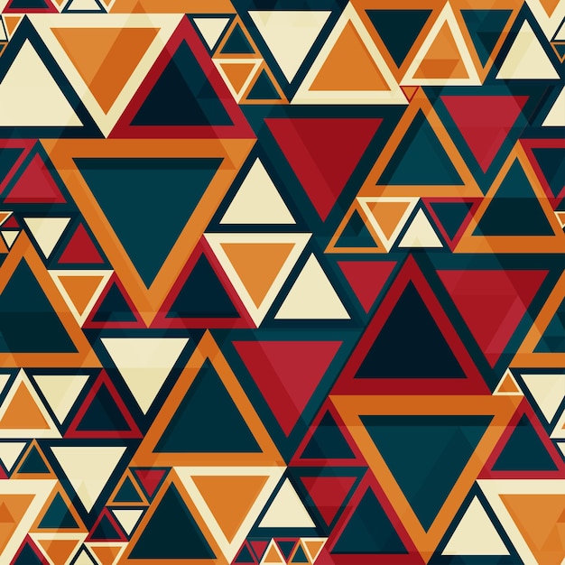 Retro triangle seamless pattern