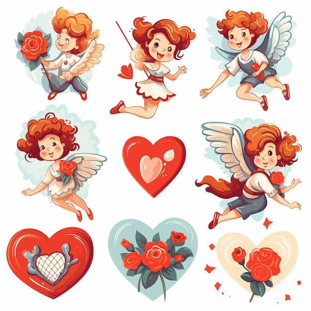 Retro_Valentines_day_stickerCartoon_groovy