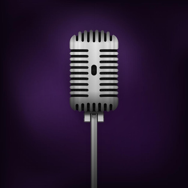 Retro Vector Microphone