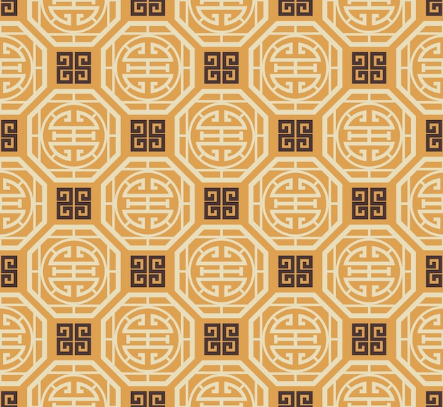 Retro vintage Chinese traditional pattern seamless background