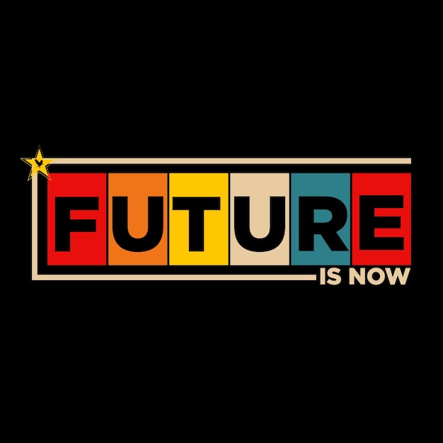 Retro vintage future t shirt design.