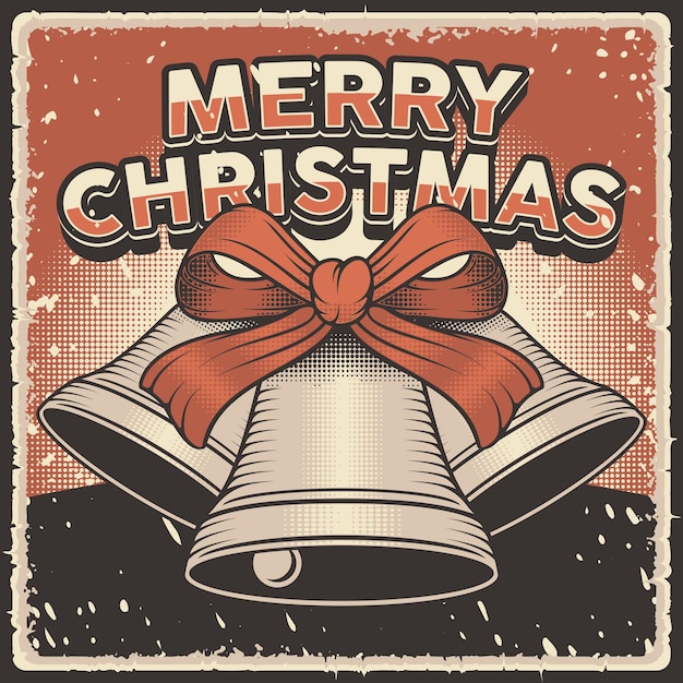 Retro Vintage Merry Christmas Poster