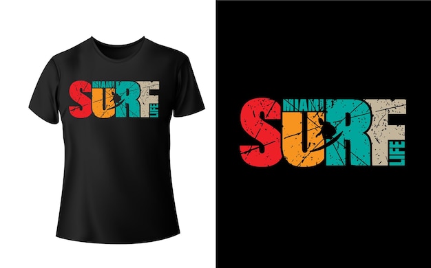 Retro Vintage Miami Surf Life TShirt Gift For Surfers