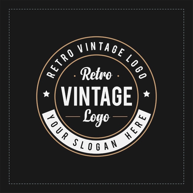 Retro vintage style badge logo vector Company logo design template