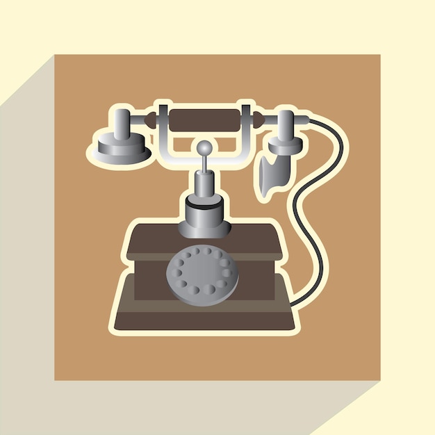 retro vintage telephone icon