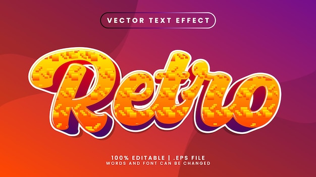 Retro vintage text effect editable 70s and 80s text style