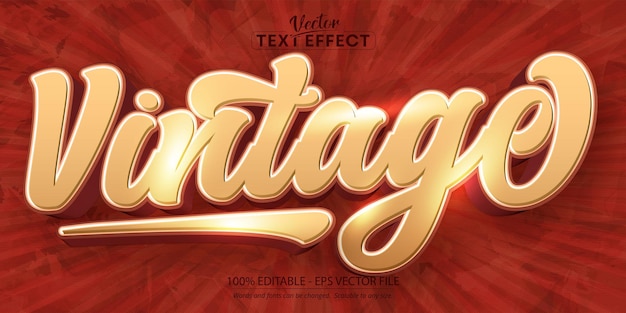 Retro, vintage text effect, old 80's editable text style