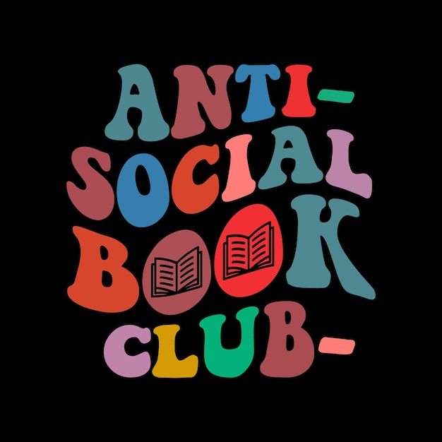 Retro Wavy Anti Social Club T-Shirt Design