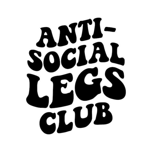 Retro Wavy Anti Social Club T-Shirt Design