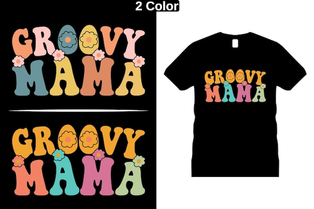 Retro, Wavy, Groovy t-shirt Design Vector. Hippie, T-Shirt, mug, sticker,