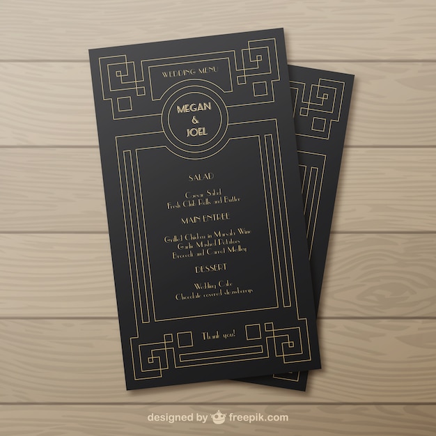 Retro wedding invitation