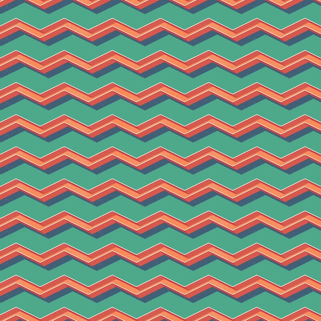 Retro zigzag pattern, abstract geometric background in 80s, 90s style. Geometrical simple illustration